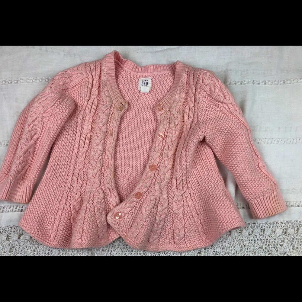Pink Button Up Cardigan